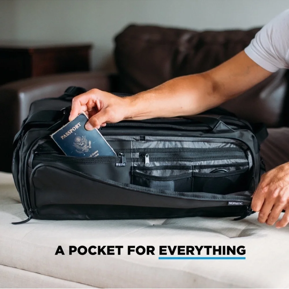 Black Travel Backpack - Sleek Everyday Carry